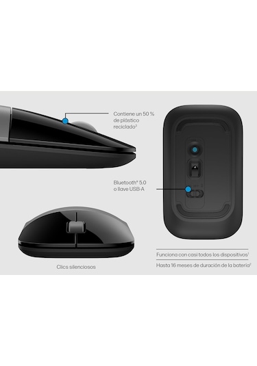 Hp Z3700 Dual Silver Wireless Mouse Euro 758a9aa Z3700