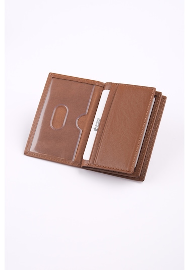Ancora Leather Hakiki Deri Minimal Kartlık-26206 Taba