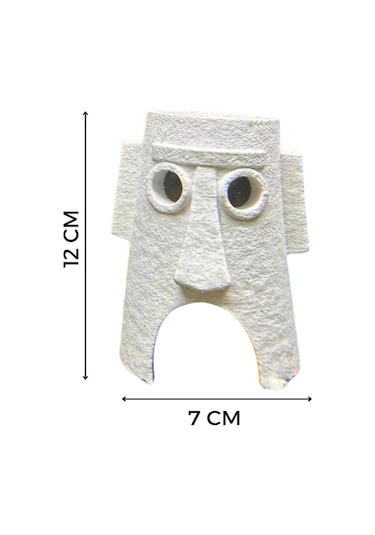 Akvaryum Dekoru 2 Li Set Ananas Ev + Moai Ev Set-ana-moa-01, One Size
