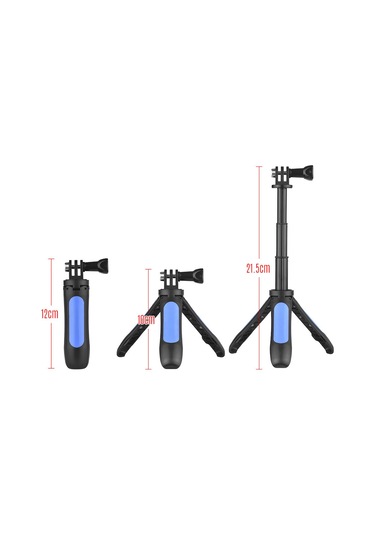 Reedark Mavi Mini Tripod Ve Selfie Stick, Su Geçirmez Kılıfı Olan Spor Kameralar İçin Uyumlu Gopro, Yi, Sjcam