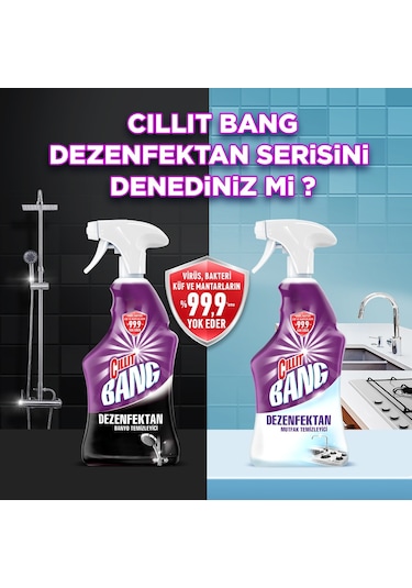 Cillit Bang Dezenfektan Mutfak & Banyo Yağ ve Kireç Çözücü Sprey Set 4 x 750 ML