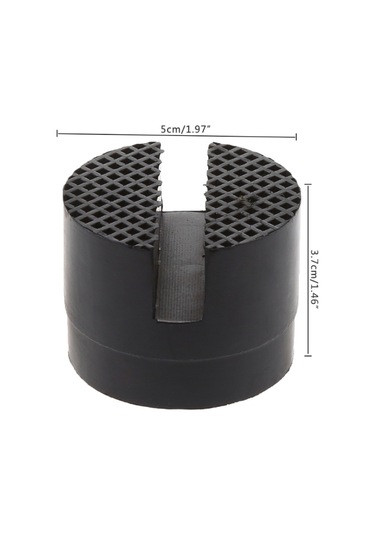 Sones Zemin Oluklu Araba Lastik Kaldırma Yastığı Çerçeve Koruyucu Adaptör Kriko Disk Pedi Aracı Siyah