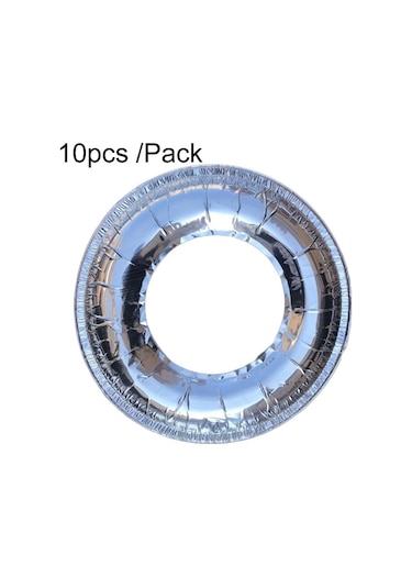 Sones 10 Adet / Paket Gazlı Ocak Yağ Geçirmez Ped Pişirme Üstü Alüminyum Folyo Daire Mutfak Alüminyum Folyo Temizleme Matı, Model: Yuvarlak