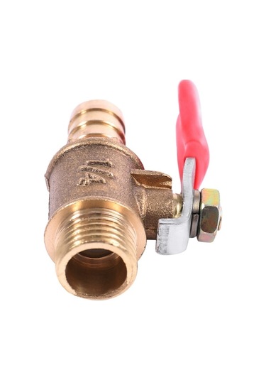 Ulzyvf 2x 10mm X 1/4 Inç Pt Erkek Dişli Kol Bağlantı Kolu Kolu Hortum Diken Pirinç Küresel Vana