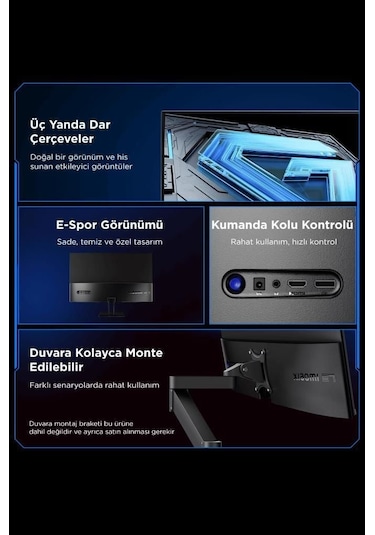 Xiaomi G27i 27" 1 MS 165 Hz FreeSync Premium IPS LED Monitör