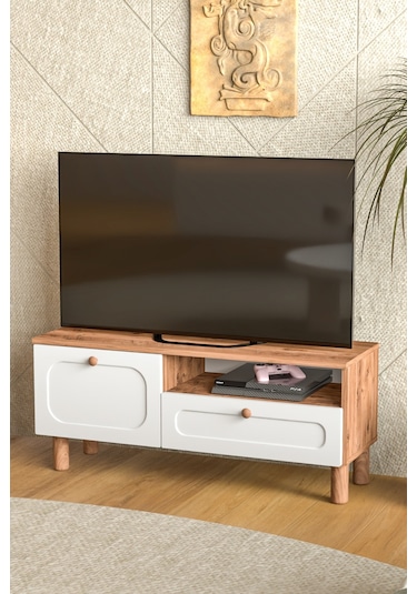 Bohem Tv Ünitesi 105 Cm Mdf Kapak Ceviz - Beyaz