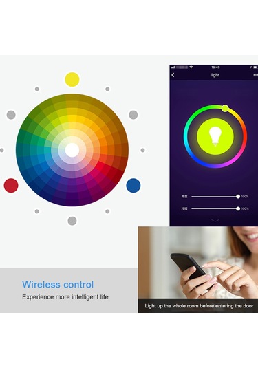 Xiyyadms Alexa Ve Google Home Uyumlu Akıllı Led Ampul, Wi-fi İle Uzaktan Kontrol, Renk Ve Hız Ayarlama, B22 Bağlantı, 7w Enerji Tasarruflu Ev Otomasyonu Işık Kaynağı