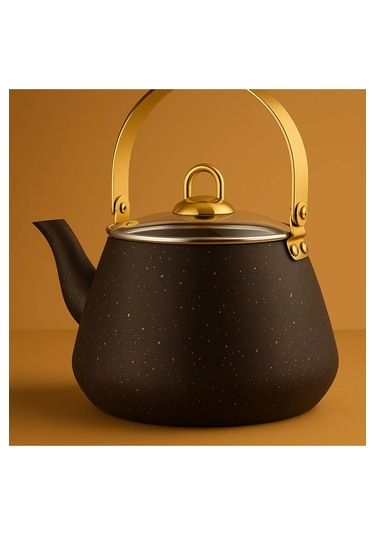 Yunusoğlu Home 3 Litre Piramit Model Granit Bitki Çayı Demliği