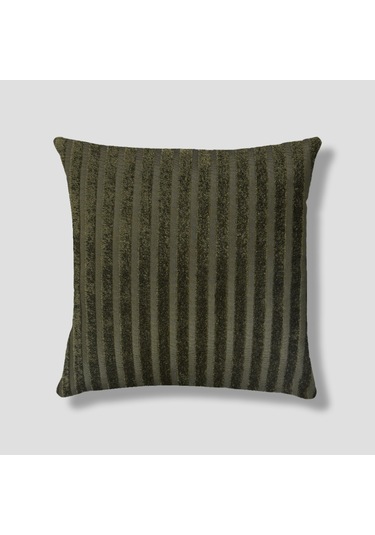 Sezyon Elya Çizgi Desenli 50 50 Yeşil Kırlent Kılıfı Yeşil