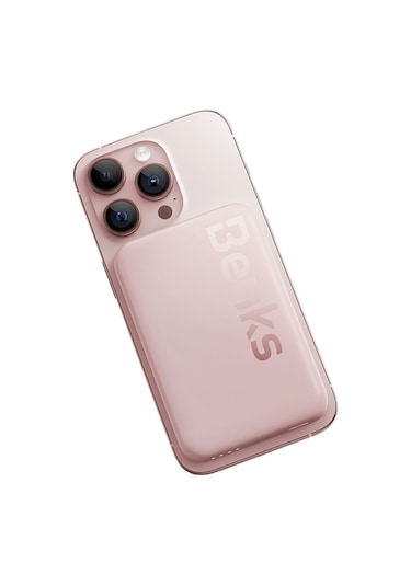 Magsafe Powerbank Benks Mp10 İnce Tasarımlı Powerbank 6000mah Pembe