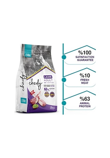 Chedy Kuzu Etli Yetişkin Kedi Maması 10 KG