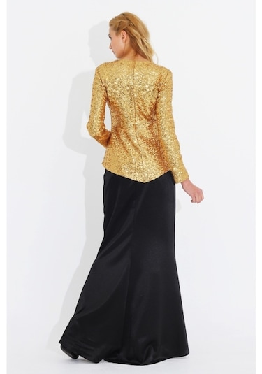 Nidya Moda Büyük Beden Saten Siyah Etek-3003S Siyah