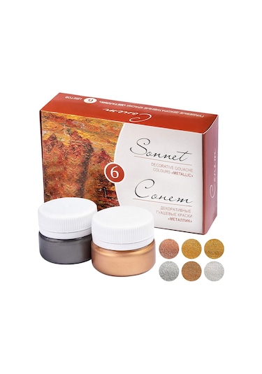 St.Petersburg Sonnet Guaj Boya Metalik 6X20Ml Çok Renkli