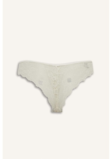 Defacto Dantel Brazilian Külot Fall İn Love T3197az25wnwt46 Beyaz