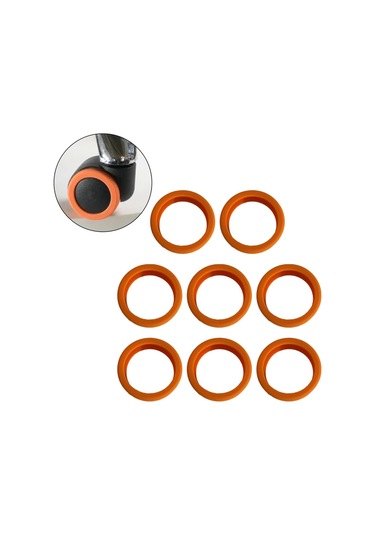 Homyl 8 Adet Bagaj Tekerlekleri Kapakları 2.09 '' Çap Turuncu Turuncu