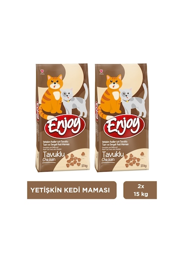 Enjoy Tavuklu Yetişkin Kedi Maması 2 x 15 KG