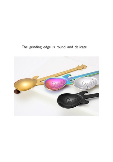 Ulzyvf Müzik Barları İçin 304 Paslanmaz Çelik Gitar Kahve Kaşığı - 5 Renk Diğer