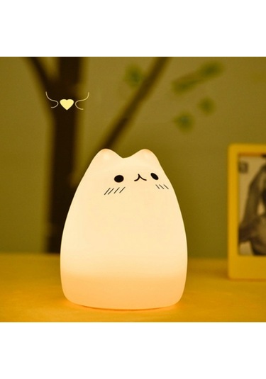 Sones Usb Şarj Yenilik Gece Işıkları Sevimli Çocuk Gece Lambası Uzaktan Kumanda Dokunmatik Sensör Işık Ev Dekor Aydınlatma Çok Renkli