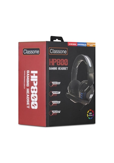 Classone HP800 LED Backlight Kulak Üstü Oyuncu Kulaklığı