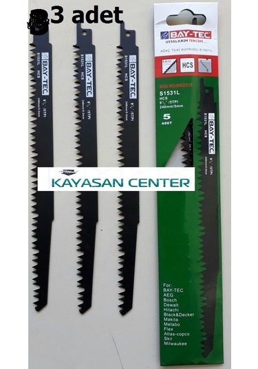 Bay- Tec Ağaç.Kemik Tilki Kuyruğu Testere Bıçağı 240Mm 5.0 MM 3 A