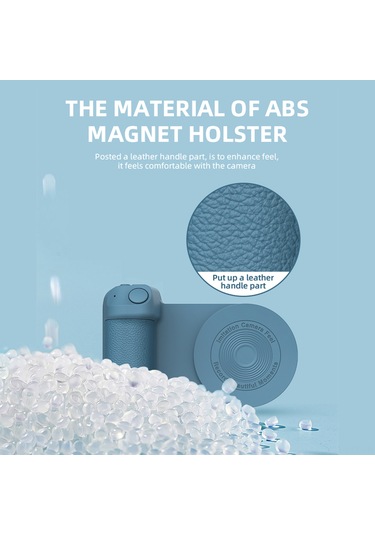 Youtek Mıknatıslı Bluetooth Telefon Tutucu - 200mah Pil, Usb Şarj, Metal Halka Dahil Mavi