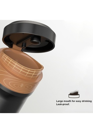 Pazly Seyahat İçin 2 Katmanlı French Press Kahve Makinesi H47173 Siyah Siyah