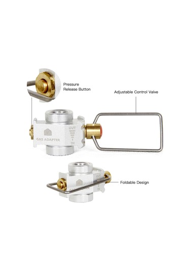 Gas Saver Plus Gaz Dönüştürücü Değiştirici Dolum Düz Tank Dönüşüm Adaptörü Kamp Gaz Adaptör Vanası Set 3 Çok Renkli