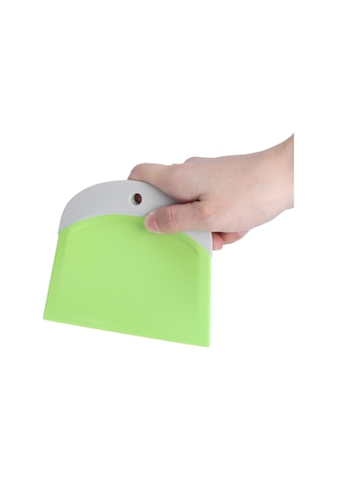 Geeroyoo Yeşil Gıda Grade Plastik Krem/ Hamur Squeegee - Kazıma, Kesme, Şekillendirme - Dayanıklı, Non-stick, 2 Adet - Pastane Bakımsız Gereç Yeşil