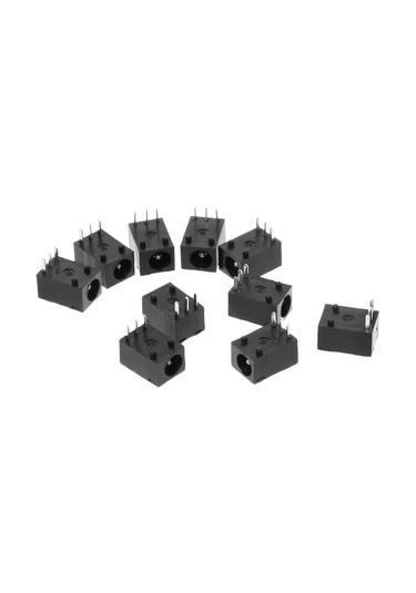 10 Adet Dc-003 3,5x1,3 Mm Dc Güç Fişi 3 Pinli Panel Montaj Konnektörü