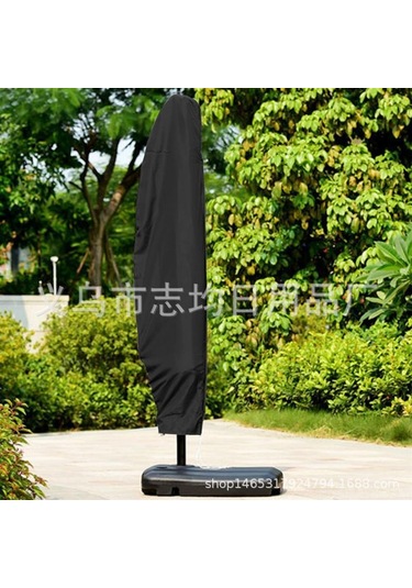 Geeksen Siyah Dış Mekan Şemsiyesi Kılıfı: Toz Ve Su Geçirmez Gümüşlü Kumaş Güneş Engeli Koruyucu Kılıf