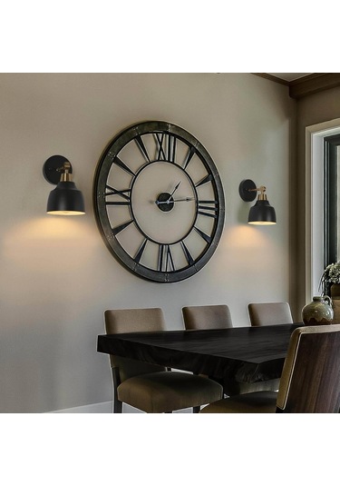 Duvar Aydınlatma, Siyah Ve Altın Modern Yatak Odası Duvar Sconces İç Mekan, Metal Duvar Sconces Siyah