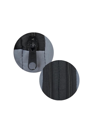 Tebag İki Gözlü Gri Kalem Çantası Gri