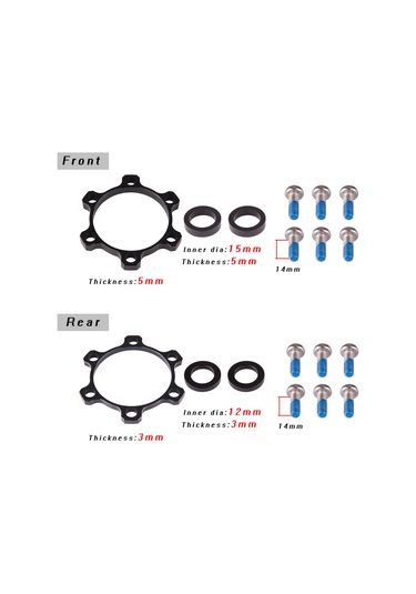 Hombey Arka Çark Hub Adaptörü 142 12 Mm'den 148 12 Mm'ye Alüminyum Alaşımlı Dönüştürücü Distancelik Çok Renkli