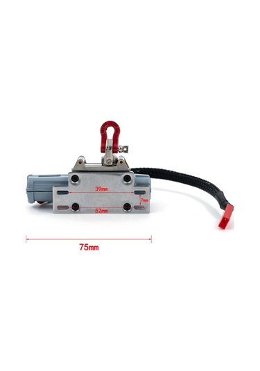 Samdoo Rc Araçları İçin Gri Alüminyum Çekici Ve Kumanda Seti - Traxxas Trx-4, Axial Scx10, Rc4wd Uyumlu Xt60 Bağlantı 5-7.4v