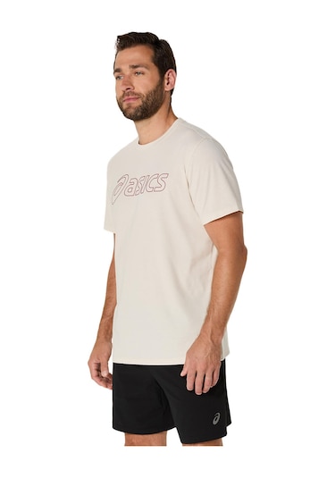 Asics Asıcs Logo Ss Tee Erkek Krem Kısa Kollu Tshirt 2031e188-201 Krem