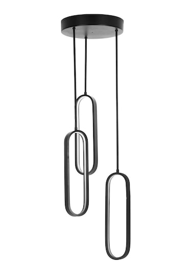 Teska / Sarkıt Avize / 50X15 CM / 3 Renk Işık / Antrasit Gövde Antrasit Gri