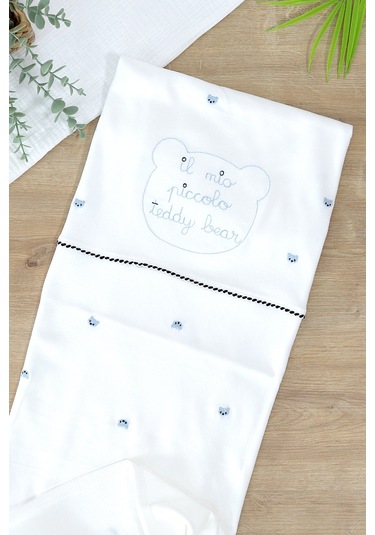 Erkek Bebek Çift Katlı Natural Penye Battaniye Stl6987 Pembe