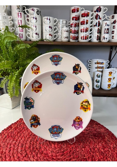 6 Parça Paw Patrol Model Çocuk Bebek Yemek Takımı Beslenme Seti Çok Renkli