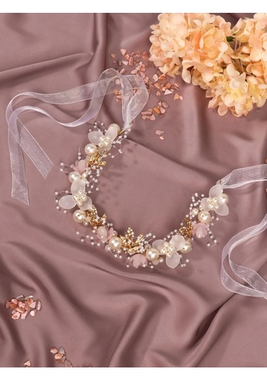 Bıjuteks Saç Tacı Düğün 454409606 Pembe