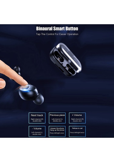 V10 Tws Bt 5.0 Kablosuz Kulaklık Stereo Kablosuz Mini Kulaklıklar Hifi Ses Kulaklık 2400mah Güç Bankası Telefon Tutucu Güç Göstergesi Yok