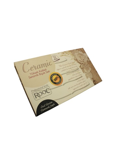 Rooc 11'li Bıçak Seti Domates Desenli Seramik Kaplama Fs001 Çok Renkli