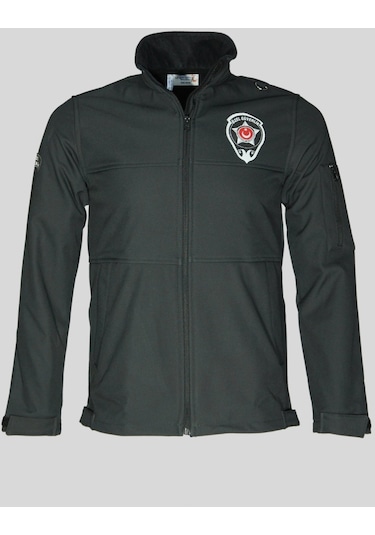 Uniprom Erkek Özel Güvenlik Softshell Mont Yeni Tip Siyah