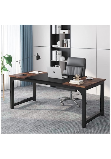 Zizuva Tasarım Ofis Çalışma Ve Toplantı Masası Ceviz - Siyah