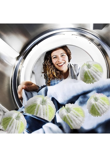 Vkemall 12 Adet Yeniden Kullanılabilir Çamaşır Makinesi Tüy Toplayıcı Topları - Evcil Hayvan Tüyü Ve Tokaği Temizleyici Beyaz-mavi + Beyaz-sarı