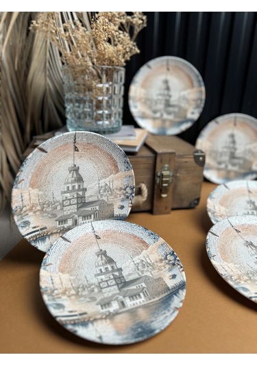 Tabak Evi Maiden Chic Porselen Pasta Tabağı 21cm 6 Kişilik 6 Parç