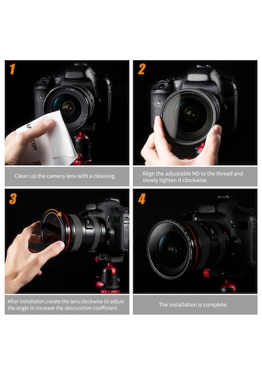 K&f Concept 58 MM ND2-ND400 Varıable ND 1-9 Arası Değişken Filtre