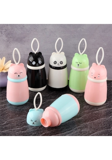 Tohana Panda Figürlü Cam Matara 380 ML Mavi