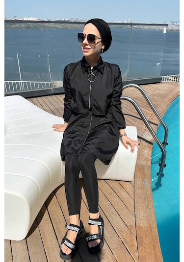 Kahijab Sea Tesettür Mayo - Siyah - L Siyah