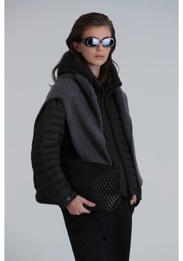Lufian Kadın Elen Kaz Tüyü Mont 122120029 Siyah Siyah