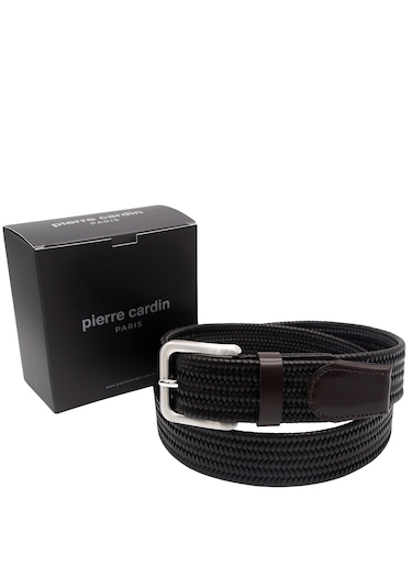 Pierre Cardin Premium Örgü Deri Kemer En 3,5 Cm Pc-1712 Kahverengi